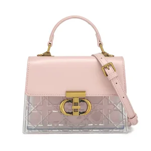 Trendy & Customizable Women Handbags Transparent Lattice Pattern Crossbody Bag Retro Style Shoulder Purse for Fashion Ladies