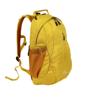 Trendy Unisex 600x600D PU Anti Theft Laptop Backpack Zippered Closure Strap Carrying System Polyester Lining Yellow