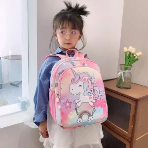 Ultra-Light Kindergarten Backpack with Unicorn Pattern School Bag for Foreign Trade