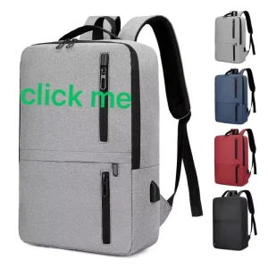 Unisex Antitheft Waterproof Laptop Backpack USB Charging Port Oxford Polyester Lining Zipper Closure 20-39L