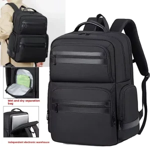 Unisex Business Laptop Backpack Polyester Waterproof Multi-Functional Large-Capacity Outdoor Travel Backpack
