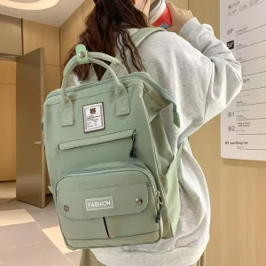 Unisex Junior High School High End Breathable Waterproof Anti Theft Durable Zipper Closure Nylon Backpack