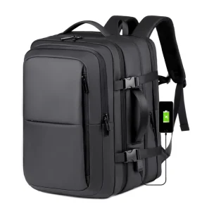 Unisex Oxford Fashion Waterproof Travel Backpack 20 36L Carry On 17 Inch Laptop Sleeve Camera Pilot Business Weekender with USB