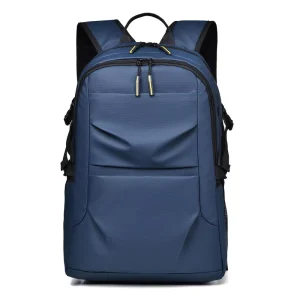 Unisex Oxford Waterproof Lightweight Backpack Breathable Design Stripes Pattern Student Backpack for Daily Use