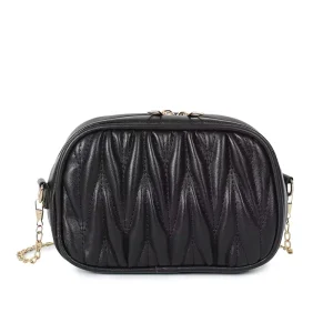 Vegan Leather New Ladies Chain Single Strap Small Square Bag Pleated Design Vintage Fashion Zip Lightweight Waterproof Portable