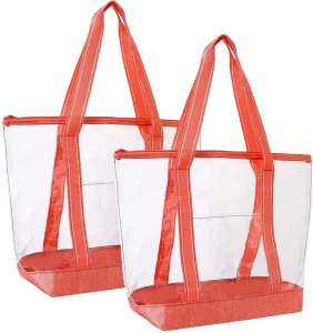 Versatile Recyclable Waterproof Transparent PVC Tote Beach Bag