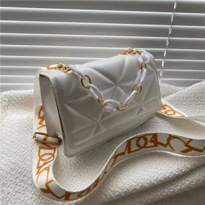 Vintage Casual PU Polyester Handbag for Women Fashion Design Cover Closure Contrast Shoulder Bags Versatile Bags for Summer