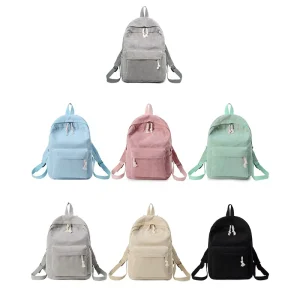 Vintage Cute Cartoon Embroidery Bear Waterproof Polyester Zipper Closure Unisex Student Casual Backpack Plush Toy