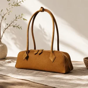 Vintage Genuine Leather Womens Shoulder Bags for Ladies Luxury Purse Handbag Long Strap Daily Carry Boutique Custom