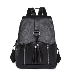 Vintage Large Capacity Backpack Bag School Backpack Travel Leisure Laptop Bag With Tassel
