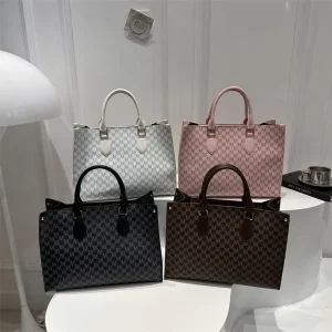 Vintage Solid Color Waterproof Polyester Tote Bag Women’s Cross border Large Capacity High grade Handheld