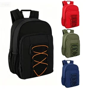 Water Resistant 600D Polyester Promotional School Backpack Back to School Daypack From BSCI Certificated Factory