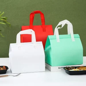 Waterproof Aluminum Foil Non Woven Disposable Cooler Bags Thermal Insulated for Hot Cold Food Takeaway Delivery