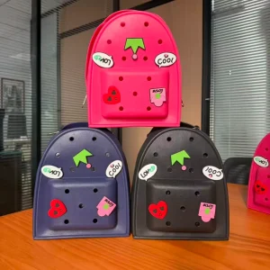 Waterproof Anti Theft Fashion Summer Child Jelly Mini Rubber Unisex School Backpack Easy Clean