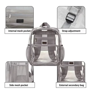 Waterproof Multi Weather Stock Eco PVC Transparent Zipper Closure Fashion DAY Backpack