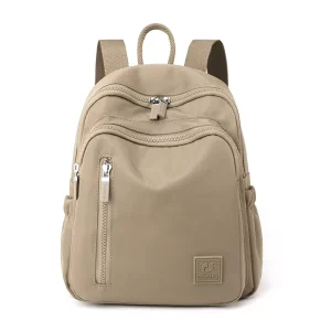Waterproof Nylon Women’s Mini Backpack Zipper Closure Candy Style Soft Handle Resin Mesh Shoulder Bag