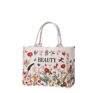 Waterproof Organic Cotton Canvas Tote Bag with Flexiloop Handle Microwaveable Logo Printed for Beverage Packaging