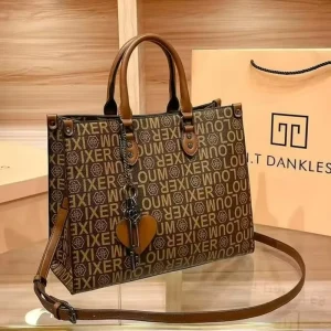 Waterproof Printed PVC Handbag Elegant Ladies Tote Bag Durable Business Shoulder Bag Crossbody Bag for Work