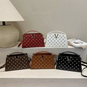 Women’s Bag Hardware Decoration Handbag Purse Shoulder Cross Body Bags