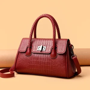 Women’s Handbag Crocodile Pattern Elegant Simple Large Capacity Ladies Hand Bag Crossbody Shoulder Bags for Women