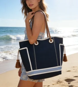 Women’s Large Capacity PU Leather Tote Shoulder Bag Simple Design Zipper Closure Portable Commuting Polyester Lining