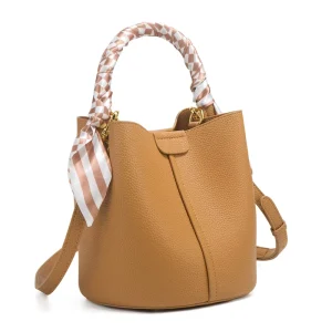 Women’s Luxury Bucket Bag New Large Capacity Commuting Shoulder Crossbody Strap Bow Flap Zipper Closure Multi Use