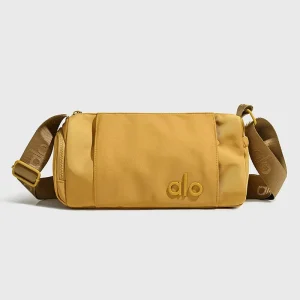 Women’s Nylon Cloth Crossbody Shoulder Bag Single Strap Multi-compartment Zipper Closure