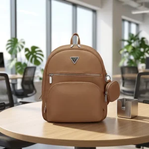 Women’s PU Backpack Mini Wallet Lightweight Large Capacity Waterproof Zipper Polyester Convertible Strap