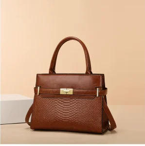 Women’s PU Leather Convertible Shoulder Bag Fashion Handbags with Removable Strap for Daily Use