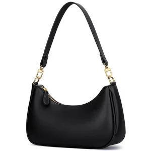Women’s Shoulder Bag Crossbody Handbag With Chain Decoration Single Strap Polyester Lining Zip Closure