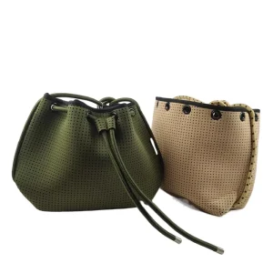 Women’s Storage Bag Neoprene Bucket Bags Lady Shoulder Bags