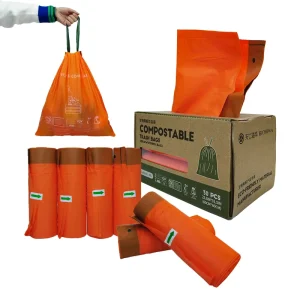 100% Biodegradable Garbage Bags Compostable Biodegradable Trash Bags Disposable Drawstring Trash Bag