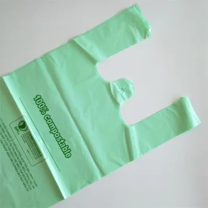 100% Biodegradable Plastic Bag Corn Starch Based Compostable Shopping Bag PLA Cornstarch Bag for Food Packaging