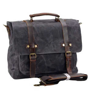 156 Inch Canvas Computer Handbag for Men Business Commute Shoulder Bag Leisure Travel Briefcase & Messenger Bag