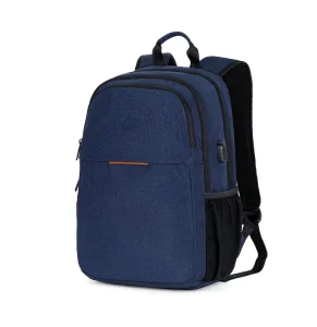 17L Dark Blue Laptop School Backpack Business Travel Laptop Bag with USB