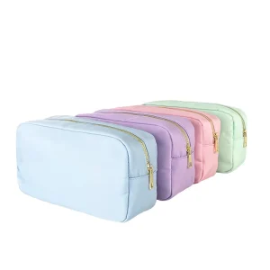 18 Color Personalized S M L XL Size Nylon Waterproof Cosmetic Bags Travel Toiletry Bag Makeup Pouch