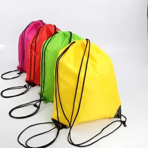 18 Colors Eco friendly Fashion Drawstring Backpack Bags Sack Pack Cinch Tote Sport Storage Polyester Gift Bag