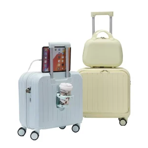 18 Inch Cabin Spinner Luggage Set Custom Unisex Travel Trolley with Small ABS Material Small Suitcase