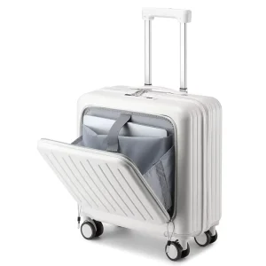 18 Inch Hard Shell Suitcase With Cup Holder Multi Functional Suitcase Female Student Boarding Trolley Suitcase