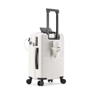 20 22 24 26 Inch Expandable Hardside Carry On Luggage Front Compartment Lightweight Spinner Wheels USB Port Waterproof Cartoon