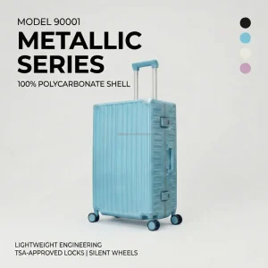 20 24 28 Fashionable Classic Portable Large Capacity Carry Durable PC Aluminium Frame Hard Shell Business Travel Luggage