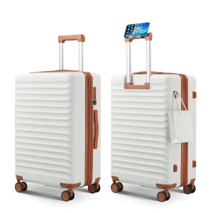 20 24 28 Inch White Suitcase Luggage Custom logo Luxury Hard Shell Trolley 3 Piece Luggage Suit case Set for Traveling