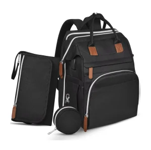 24L Portable Waterproof Diaper Bag Lightweight Travel Backpack for Mommy