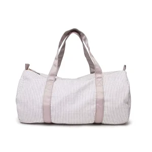 25pcs Grey Kids Seersucker Duffel Bags Gray Stripes Children Weekender Bags Travel Bag Large Capacity DOM106 1494