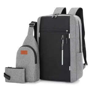 3 piece Laptop Backpack 15.6 inch Men’s and Women’s Laptops tablets Durable Waterproof Lightweight and Simple in Design