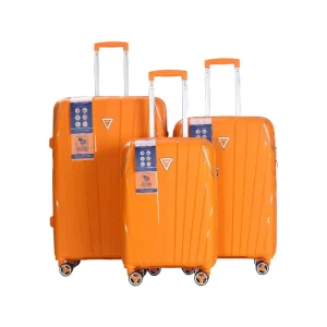 3-piece PP Luggage Set Suitcase Hard Multi-directional Rotating Wheels Carry on Luggage