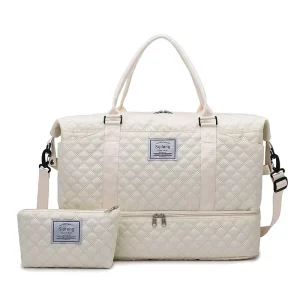 42L Gym Fitness Bag for Women Dry and Wet Separation Fashion Waterproof Duffle Bag for Travel Sports Fitness Workout