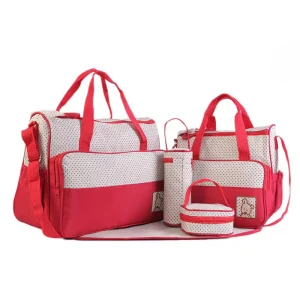 5 Pieces Baby Diaper Hand Bags Set Large Diaper Bags Newborn Items Diaper Bag