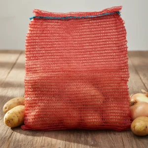 50*80cm HDPE Recyclable Mesh Bag with Drawstring for Vegetable Agriculture Use