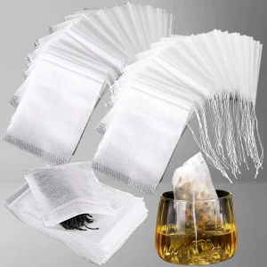 6*8nonwoven drawstring tea bag biodegradable sachets teabags tea filter bag drawstringempty teabags for sale compostable teabags